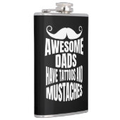 Phantastische Vater haben Tattoos Black Flask 8oz Flachmann (Rechts)