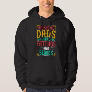 Phantastische Väter haben Tattoos und Bärte Hoodie