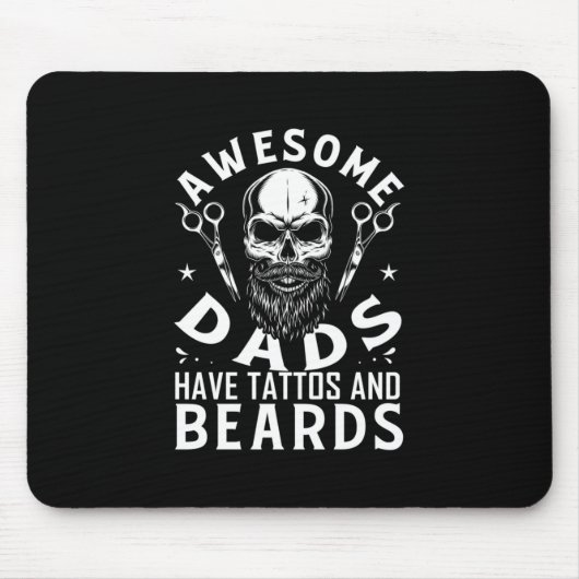 Phantastische Väter haben Tattoos und Bärte Mousepad (Vorne)