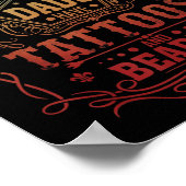 Phantastische Väter haben Tattoos und Bärte Poster (Ecke)