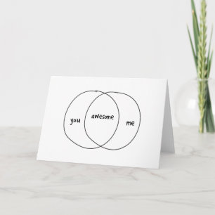 Phantastische Venn-Darstellung Feiertagskarte