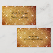 Phantastische vergoldete Glitzer-Hochzeitskarten Begleitkarte (Vorne/Hinten)