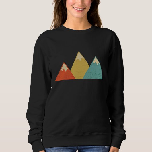 Phantastische Vintage Bergfarben - Symbole Sweatshirt (Vorderseite)