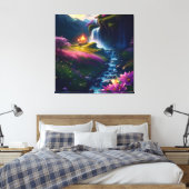 Phantastische Wasserfall Landschaft 1 Leinwanddruck (Insitu (Schlafzimmer))