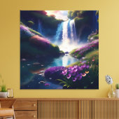 Phantastische Wasserfall Landschaft 6 Leinwanddruck (Insitu (Wohnzimmer))