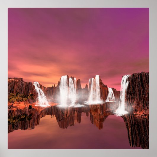 Phantastische Wasserfälle Poster (Vorne)