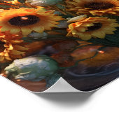 Phantastische Wasserfarben Kunst, Dichtung und Mus Poster (Ecke)