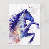 Phantastische Wasserfarbenpferde Postkarte (Vorderseite)