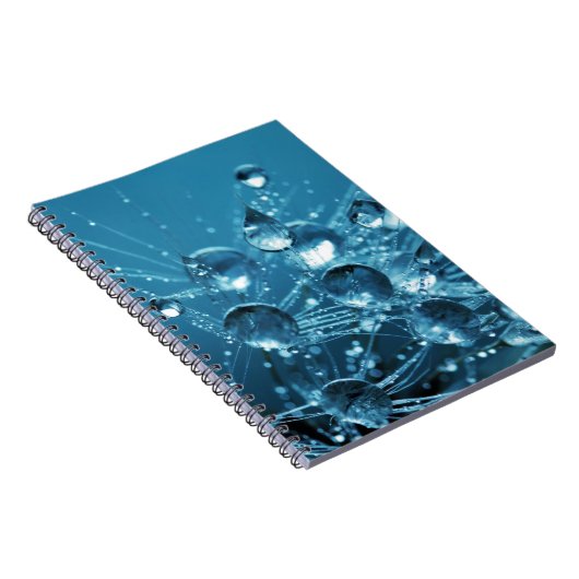 Phantastische Wassertropfen blaues Notebook Notizblock (Rechte Seite)