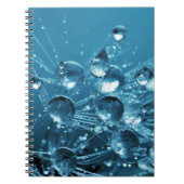 Phantastische Wassertropfen blaues Notebook Notizblock (Vorderseite)