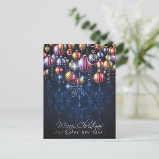 Phantastische Weihnachtskarte Feiertagspostkarte (Stehend Vorderseite)