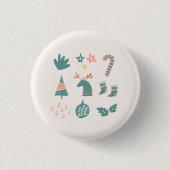 Phantastische Weihnachtsschmuck Button (Vorderseite)