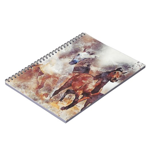 Phantastische Weißpferde und Bachpferde in einer G Notizblock (Linke Seite)