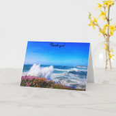 Phantastische Welle über rosa Blumenklippe auf Pto Karte (Gelbe Blume)