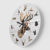 Phantastische Wildtierjagd Große Wanduhr (Winkel)