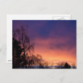 Phantastische Winterdämmerung Postkarte (Vorne/Hinten)