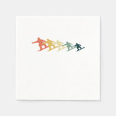 Phantastische Wintersportarten Retro Ski Skifahrer Serviette (Vorderseite)