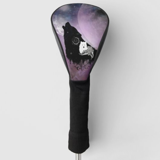 Phantastische Wölfe Golf Headcover (Vorderseite)