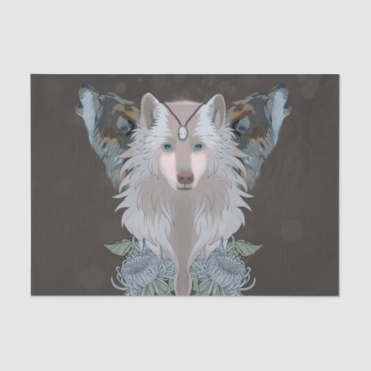 Phantastische Wölfe Seidenpapier (Vorderseite)