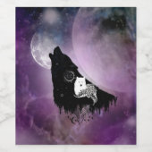 Phantastische Wölfe Weinetikett (Einzelnes Label)