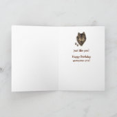Phantastische Wölfe Wildtiere Geburtstag Karte (Innenseite)