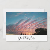 Phantastische Wolken Sonnenuntergang Rosa Goldene  Einladung (Vorderseite)