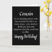 PHANTASTISCHE WÜNSCHE FÜR MEINE **COUSINS** GEBURT KARTE (Gelbe Blume)