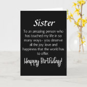 PHANTASTISCHE WÜNSCHE FÜR MEINE **SCHWESTERKARTE** KARTE (Gelbe Blume)