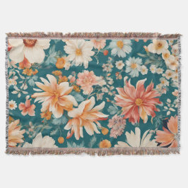 Phantastische zarte Blume werfen Blanket Decke