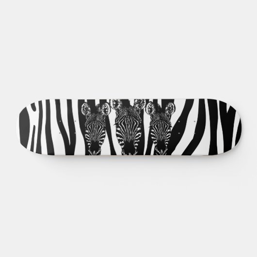 Phantastische Zebra Herd auf Zebra Print Skateboard (Horizontal)