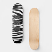 Phantastische Zebra Herd auf Zebra Print Skateboard (Vorderseite)