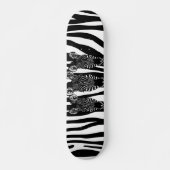 Phantastische Zebra Herd auf Zebra Print Skateboard (Vorne)