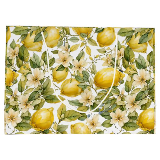 phantastische Zitronenbeutel Große Geschenktüte (Rückseite)