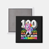 Phantastischen 100 Tage Schulflossing Einhorngesch Magnet (Vorderseite/Rückseite)