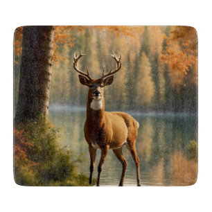 Phantastischen 12 Punkte Buck im Herbstglas Schneidebrett