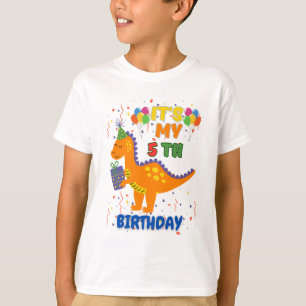 Phantastischer 5. Geburtstag Dinosaurier-T - Shirt
