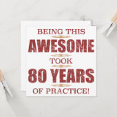 Phantastischer 80. Geburtstag Karte (Vorderseite/Rückseite Beispiel)