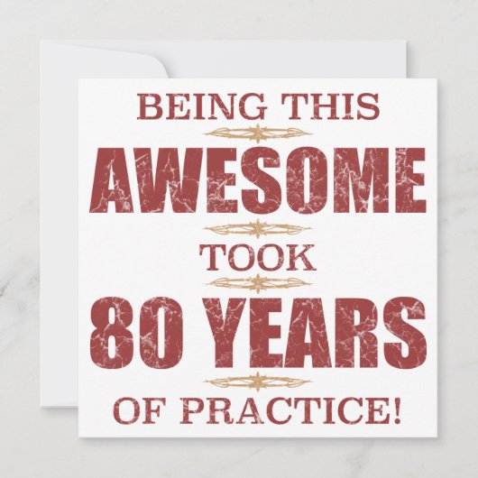 Phantastischer 80. Geburtstag Karte (Vorderseite)