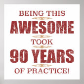 Phantastischer 90. Geburtstag Poster (Vorne)