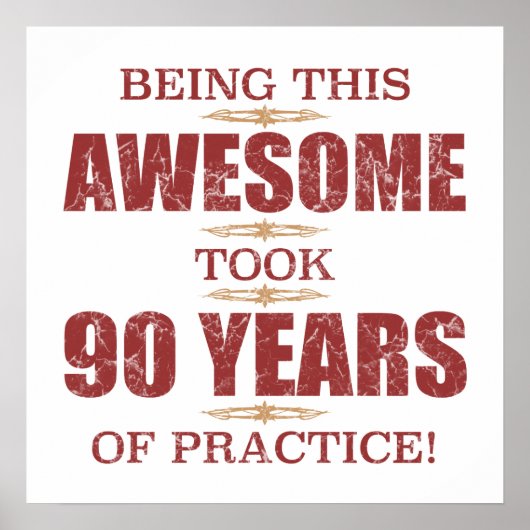 Phantastischer 90. Geburtstag Poster (Vorne)