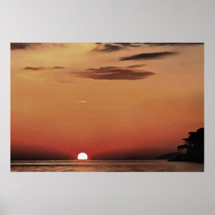 Phantastischer Abend in Akyaka künstlerischer Sonn Poster