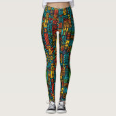 Phantastischer Abstrakter Pop Mode Leggings (Vorderseite)