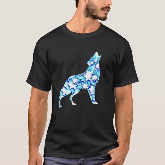 Phantastischer Abstrakter Wolf T-Shirt (Vorderseite)