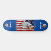Phantastischer Adler, die amerikanische Flagge, Pa Skateboard (Horizontal)