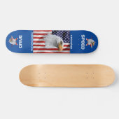 Phantastischer Adler, die amerikanische Flagge, Pa Skateboard (Horizontal)