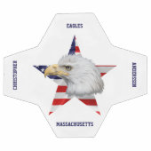 Phantastischer Adler, die amerikanische Flagge, St Fußball (Flach)