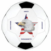 Phantastischer Adler, die amerikanische Flagge, St Fußball (Vorderseite)