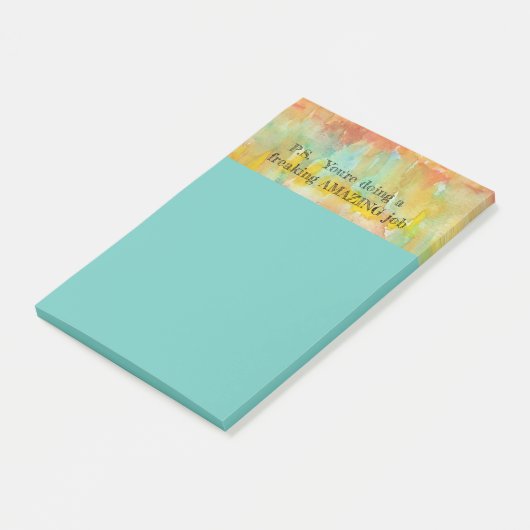 Phantastischer Arbeitsplatz 4 x 6 Post-it Klebezettel (angewinkelt)