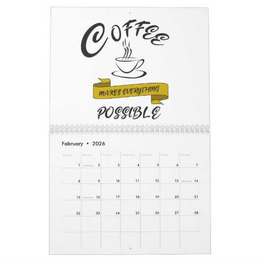 Phantastischer Arbeitsplatz Kalender (Feb 2026)