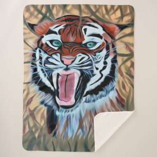 Phantastischer Augentiger auf Büschen Sherpadecke